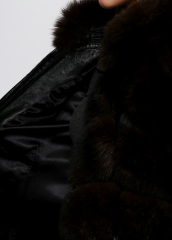 Чорна зимня куртка (хутро песця) Morex Pelle