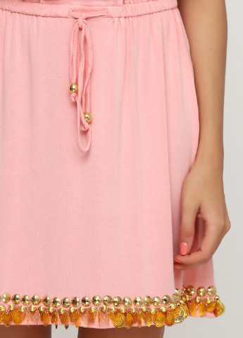 Розовое коктейльное платье клеш Milly однотонное
