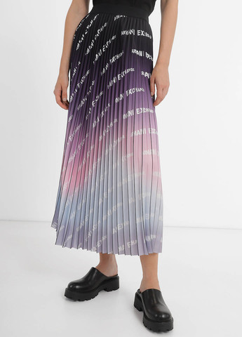 Фиолетовая кэжуал градиентной расцветки юбка Armani Exchange плиссе