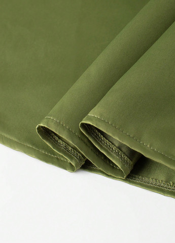 Оливковое вечернее платье с пышной юбкой SHEIN однотонное