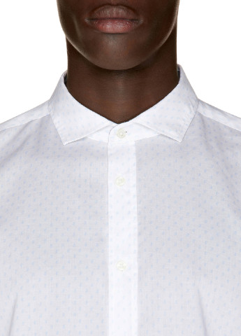 Белая кэжуал рубашка United Colors of Benetton с длинным рукавом