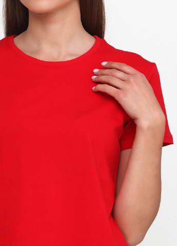 Красная всесезон футболка женская 18ж425-17 жовта с коротким рукавом Malta
