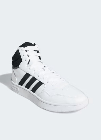 Белые осенние мужские кроссовки adidas со шнурками