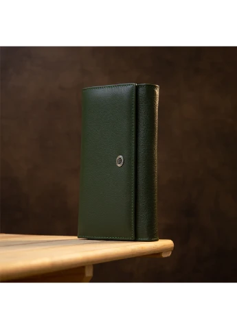 Жіночий шкіряний гаманець 19х10х3 см st leather (252130811)