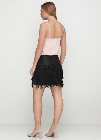 Черная коктейльный однотонная юбка H&M а-силуэта (трапеция)