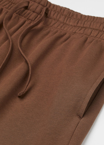 Коричневые спортивные демисезонные джоггеры брюки H&M