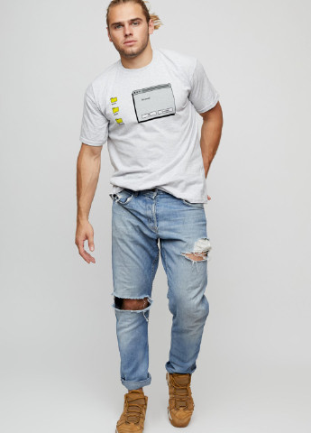 Серая футболка мужская basic YAPPI