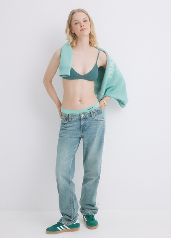 Зелений топ бюстгальтер Hi&Bye без кісточок поліамід