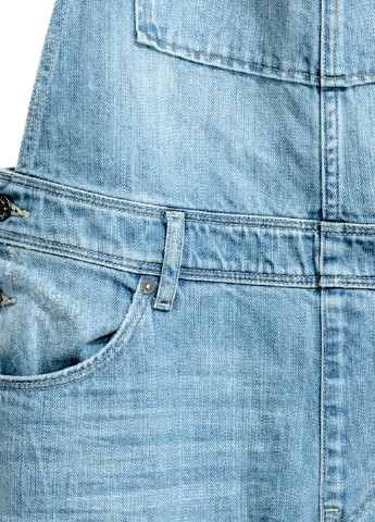 Комбинезон H&M комбинезон-брюки однотонный светло-голубой денил