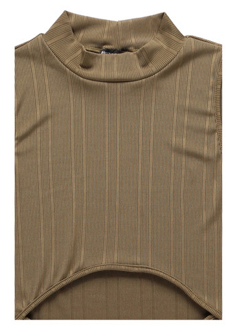 Оливковое (хаки) кэжуал платье платье-водолазка PrettyLittleThing однотонное