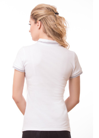 Белая женская футболка-поло Kosta