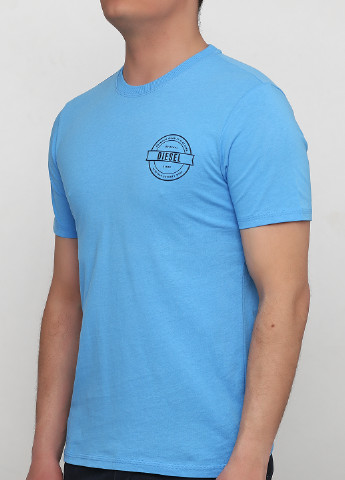 Голубая летняя футболка Diesel