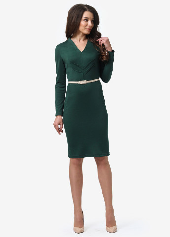 Темно-зеленое кэжуал платье футляр Lada Lucci