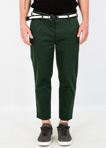 Темно-зеленые кэжуал демисезонные зауженные брюки Jack & Jones