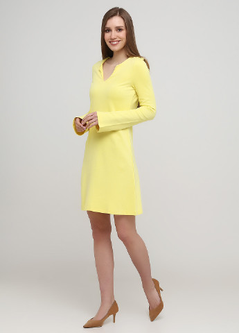 Желтое кэжуал платье футляр Rick Cardona однотонное