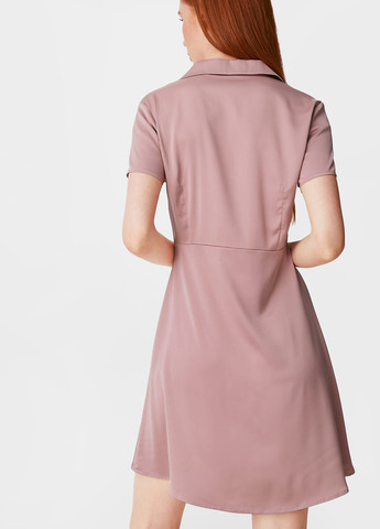 Рожево-лілова кежуал сукня сорочка C&A однотонна