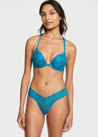 Синій бюстгальтер Victoria's Secret з кісточками поліамід