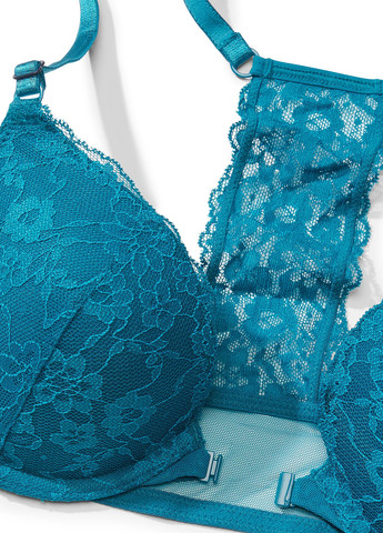 Синій бюстгальтер Victoria's Secret з кісточками поліамід