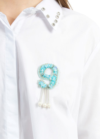 Белая кэжуал рубашка однотонная Bebe Plus