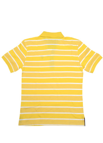 Желтая детская футболка-поло для мальчика Johnny Lambo в полоску