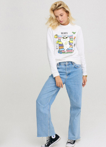 Білий світшот жіночій basic /no flis/ YAPPI (254658727)