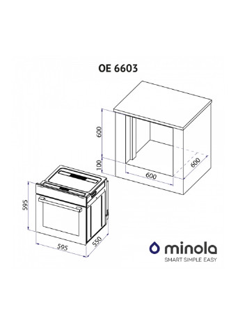 Духовой шкаф MINOLA oe 6603 bl/inox (134678831)