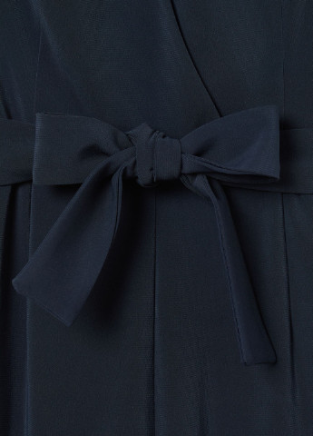 Комбинезон с завязками на поясе H&M однотонный тёмно-синий деловой
