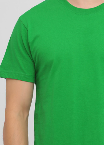 Зеленая футболка мужская безшовная с круглым воротником Stedman