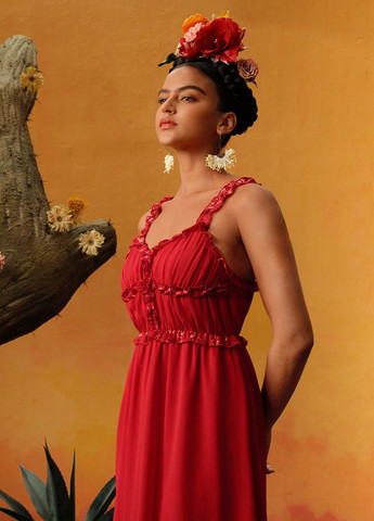 Красное пляжное, кэжуал платье с открытой спиной, клеш SHEIN с цветочным принтом