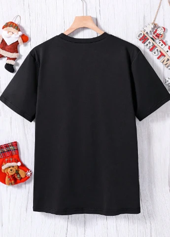 Черная летняя футболка SHEIN