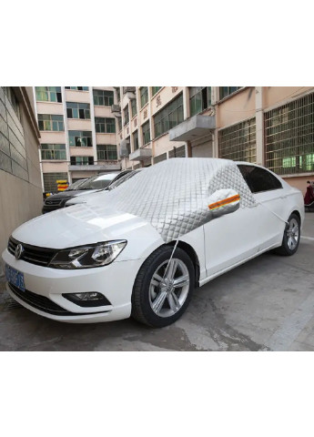 Накидка чехол шторка защита на лобовое стекло автомобиля солнцезащитная универсальная на две стороны 2,4х1,8х1,5 м (74231-Нов) Unbranded (253328762)