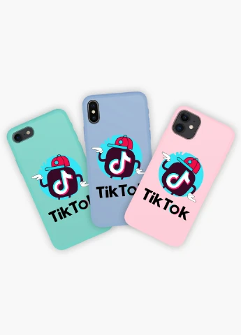 Чехол силиконовый Apple Iphone 8 ТикТок (TikTok) (6151-1712) MobiPrint (219563003)