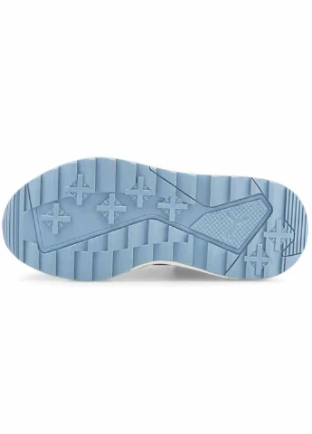 Осенние ботинки 388574-05 Puma с логотипом, с перфорацией, с белой подошвой из искусственной кожи