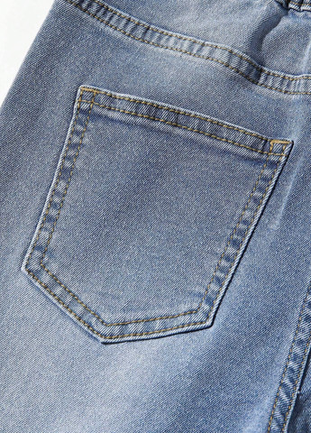 Темно-голубые демисезонные скинни джинсы SHEIN