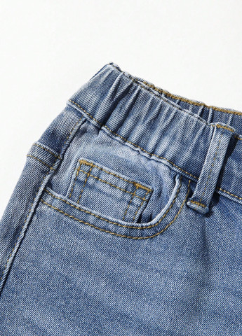 Темно-голубые демисезонные скинни джинсы SHEIN