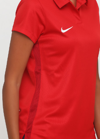 Красная женская футболка-поло Nike однотонная