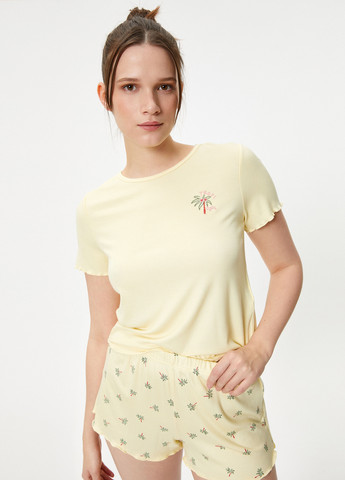 Жовта всесезон піжама (футболка, шорти) футболка + шорти KOTON