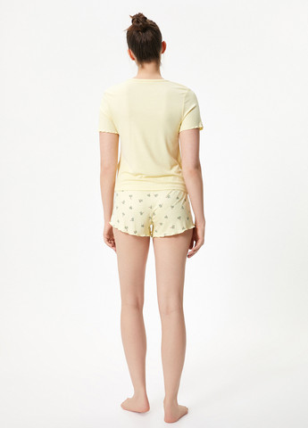 Желтая всесезон пижама (футболка, шорты) футболка + шорты KOTON