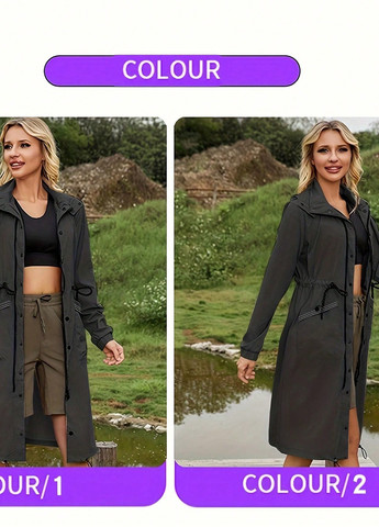 Плащ SHEIN на кнопках, на молнии демисезон (346790427)