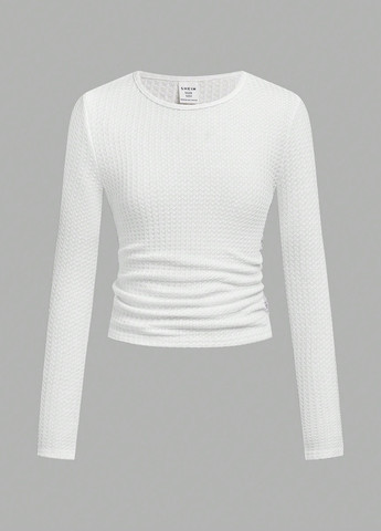 Разноцветный демисезонный кэжуал лонгслив SHEIN однотонный