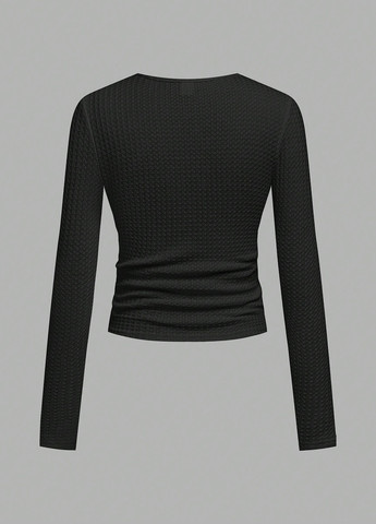 Разноцветный демисезонный кэжуал лонгслив SHEIN однотонный