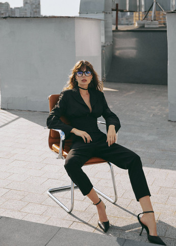 Черный женский жакет Gepur однотонный - всесезон