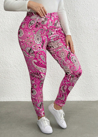 Розовые демисезонные леггинсы SHEIN