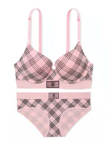 Рожевий демісезонний комплект (бюстгальтер, трусики) Victoria's Secret