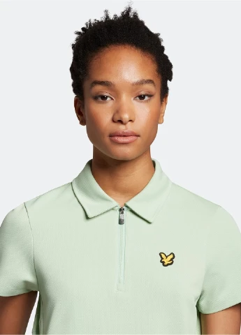 Фисташковое кэжуал, спортивное платье поло Lyle & Scott однотонное