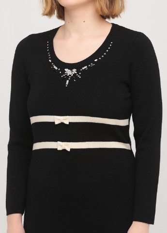Черное кэжуал платье Elisa Fanti однотонное