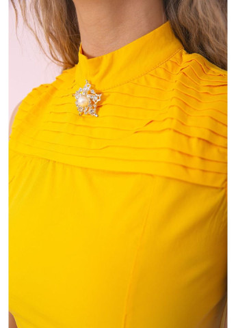 Желтая летняя блуза женская однотонная 167r051-2 Ager