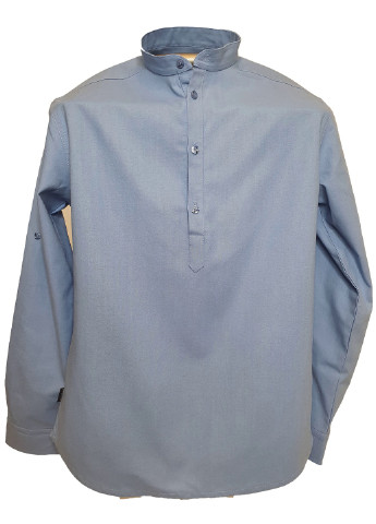 Голубой кэжуал рубашка однотонная No Brand