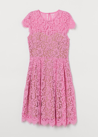 Рожева кежуал плаття кльош H&M однотонна