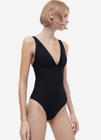 Чорний літній купальник суцільний H&M